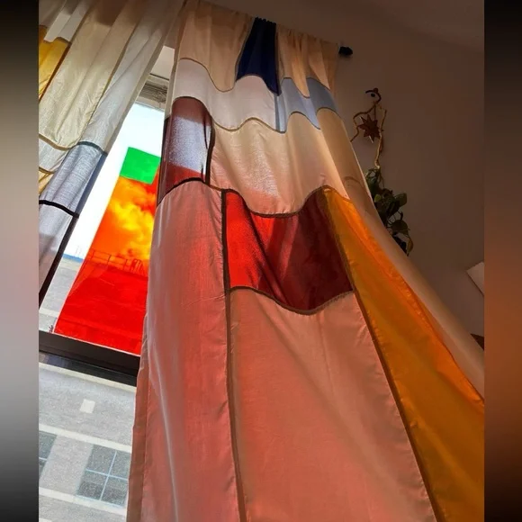 Handmade Pojagi Curtains - Picture 3 of 4